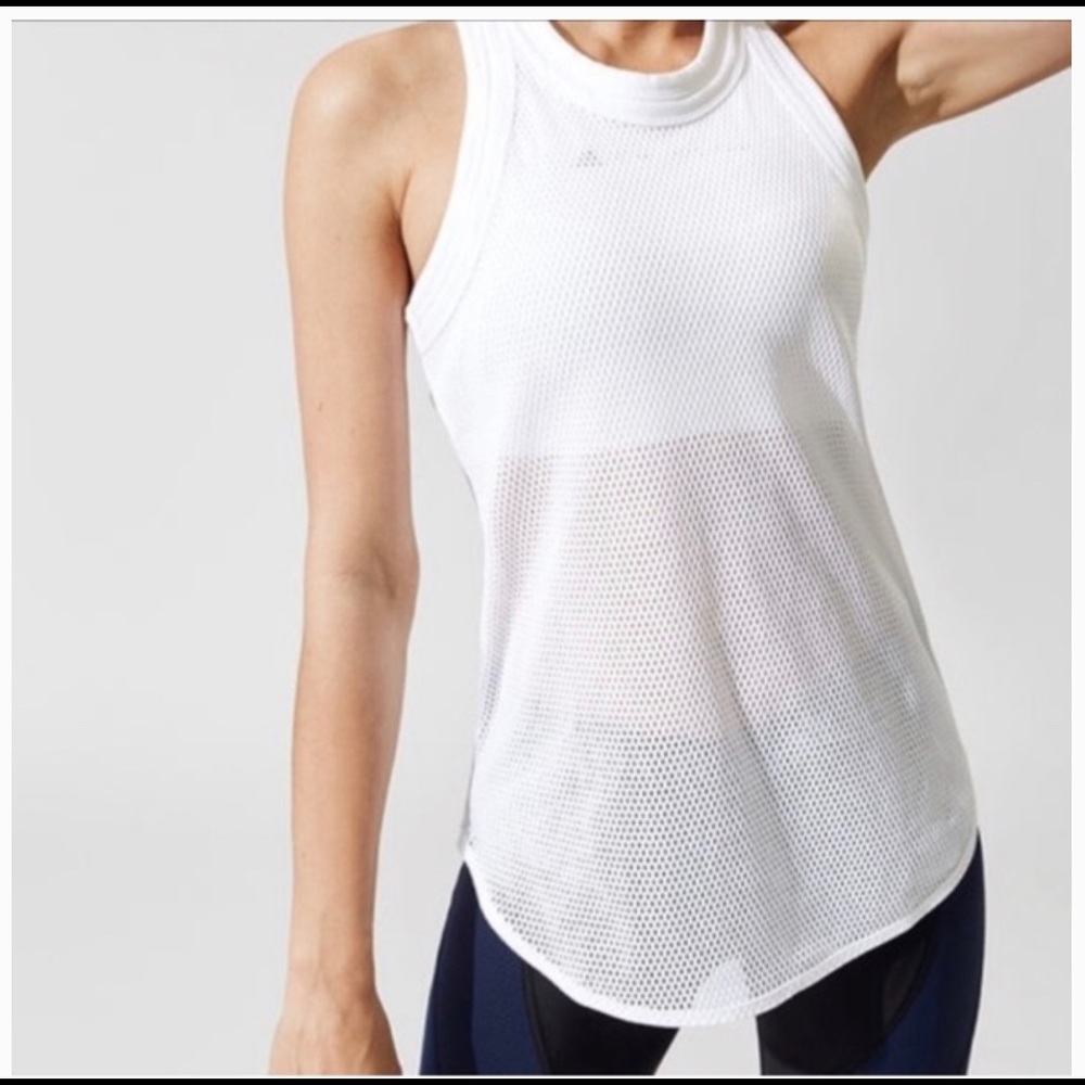 Adidas by Stella McCartney white mesh top